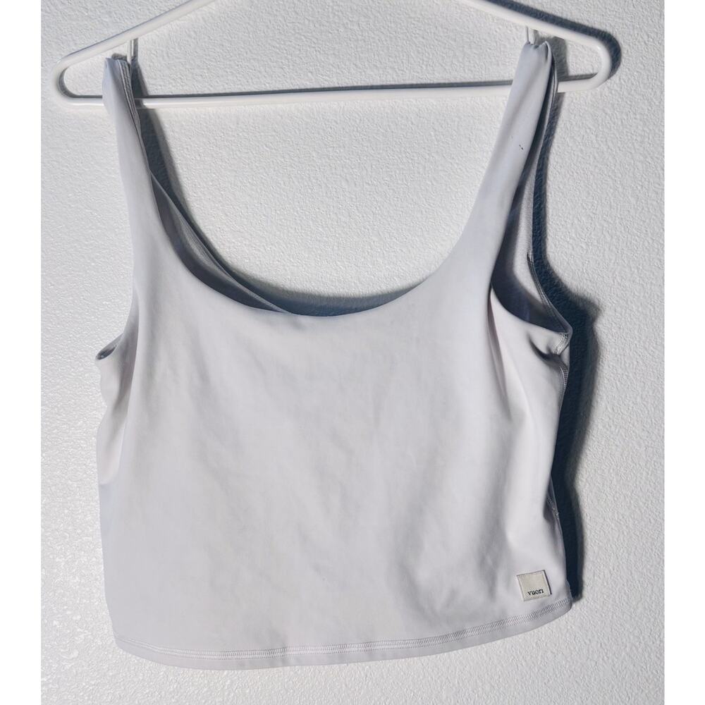 Vuori White Scoop Neck Tank Top